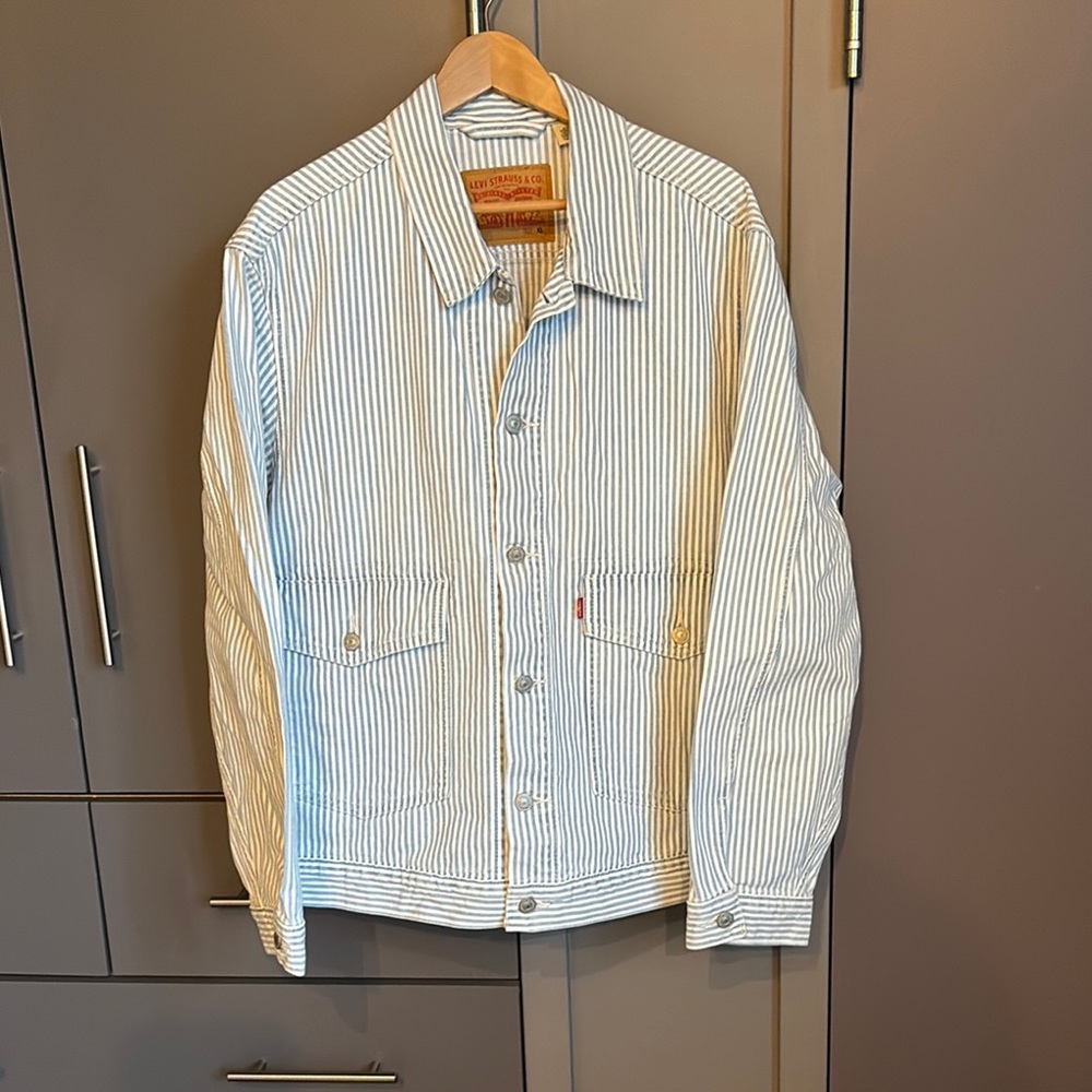 Levi's Striped Blue and White Jacket